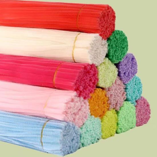 Набор для поделок из синельной проволоки в виде цветов, 100 шт./набор, разноцветные синельные стержни, скручивающаяся палочка, для детей, взрослых, начинающих, DIY, ручная работа, цветок