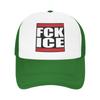 FCK ICE  Сетчатые солнцезащитные шляпы  Мужские взрослые с принтом Хип-хоп кепки Весенняя мода Уличные Дышащие бейсболки для зала