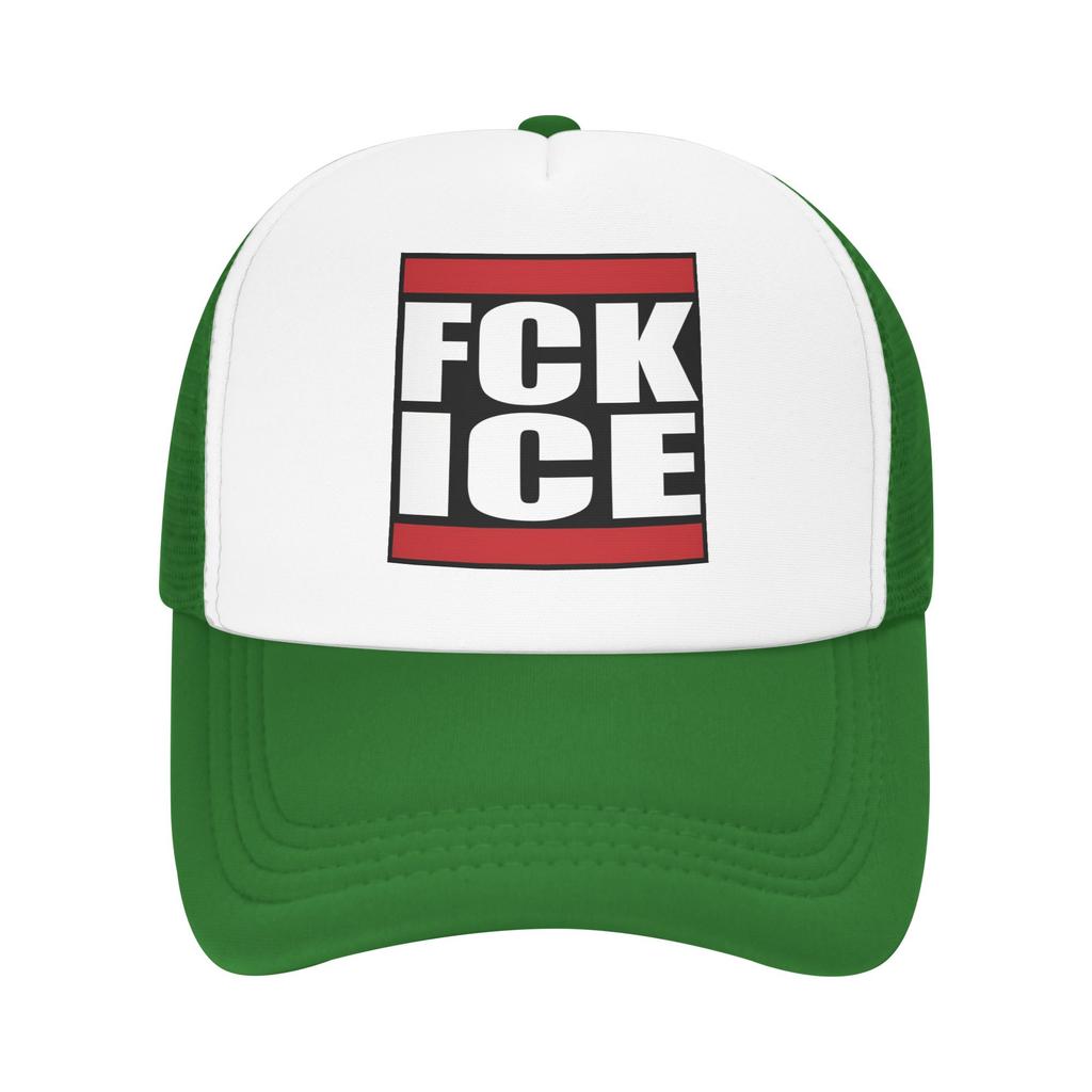 FCK ICE Сетчатые солнцезащитные шляпы Мужские взрослые с принтом Хип-хоп кепки Весенняя мода Уличные Дышащие бейсболки для зала