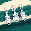 AAA Zircon Water Drop Bracelet Necklace Earrings Ring