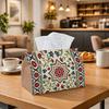 1pc Persian Bohemian Geometric Tissue Box - Floral Mandala Star Napkin Storage Box, Suitable for Rolls/Facial Tissues/Single Sheets, Multi-Functional 