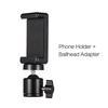 Adjustable Phone Holder Smartphone Clip + Flexible Ballhead Adapter Mount with 1 4 Inch Screw