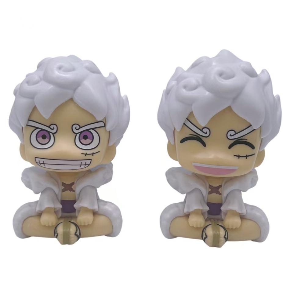 10 см Аниме Фигурка ONE PIECE Взгляд Вверх Gear 5 Обезьяна Д. Фигурка Луффи Версия Q Фигурка Луффи ПВХ Коллекции Модель Кукла Игрушка