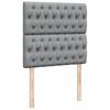 Box Spring Bed with Mattress Light Grey 100 x 200 cm Fabric