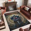 Portrait Man Theme Crystal Velvet Rug Personalized Custom Name Text Soft Floor Mat Home Decor