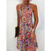 Allover Print Cami Dress, Vacation Style Sleeveless Dress For Spring & Summer, Women's Clothing