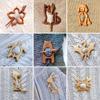 25Styles Clasp Pins Shawl Pin Brooch Pin With Wooden Animal Pattern DIY Craft Funny Cute
