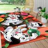 Dalmatian Dogs Christmas Decorations Carpet Rug Soft Washable Anti Slip Home Living Room Sofa Mats Personalized Christmas Rug