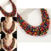 Creative Colored Wooden Bead Woven Necklace Neck Accessories For Men And Women