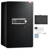 Single Door 3.5 cu.ft Safe Box with Key Lock Password & Fingerprint Black