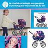 Poussette landau pour poupée pliable, capote, roues en mousse, châssis léger Kinderplay (KP0260T)