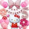 Набор украшений MON teriar Hello Kitty розовое золото, оригинальный набор шаров, шары с цифрами, шары с персонажами, украшения на день рождения для девочек,