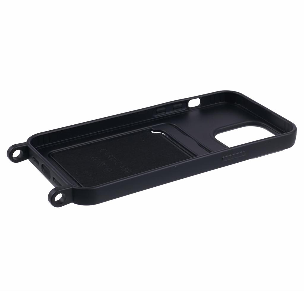 Чехол для iPhone 16 Жидкий силикон Слот для карт Мягкая накладка для телефона со шнурком