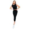 Sweat Midi Skirt Loungewear Set, Womens Black Skirt