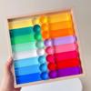 Радужные акриловые stacking cylinder blocks - Игрушки Crystal Light & Shadow для детского сада