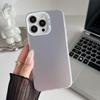 For Apple 15promax Skin Protection Case for IPhone 14 Laser IMD Solid Color Material Color Silver Phone Case