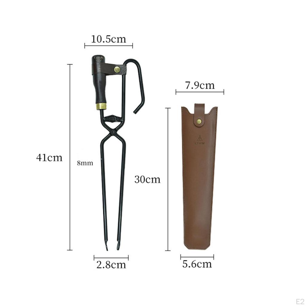 Щипцы для дров Зажим Сверхпрочный инструмент для кочерги Каминный захват для бревен Щипцы для костра для