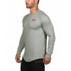 Muscleguys Men's Large Size Long Sleeve Workout Fitness Tees Quick-drying Breathable Basketball Training Sports Top