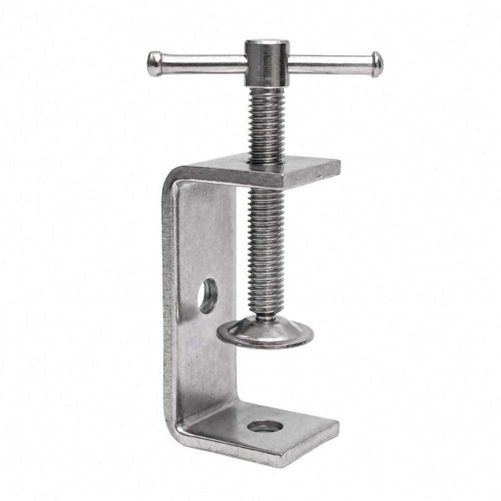 Sliding RodType Square Clamp 304 Stainless Steel Fixed Holder Clip C-clamp Hardware Fasteners