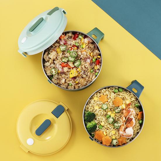 Миска для лапши 900 мл/1200 мл, легко хранить, большая емкость, антикоррозийная миска из нержавеющей стали 304, миска для смешивания лапши