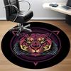1pc Tiger Mandala Office Round Area Rug, Under Office Chairs Bedroom Living Room Home Decor, Room Deco, Available in Various Sizes