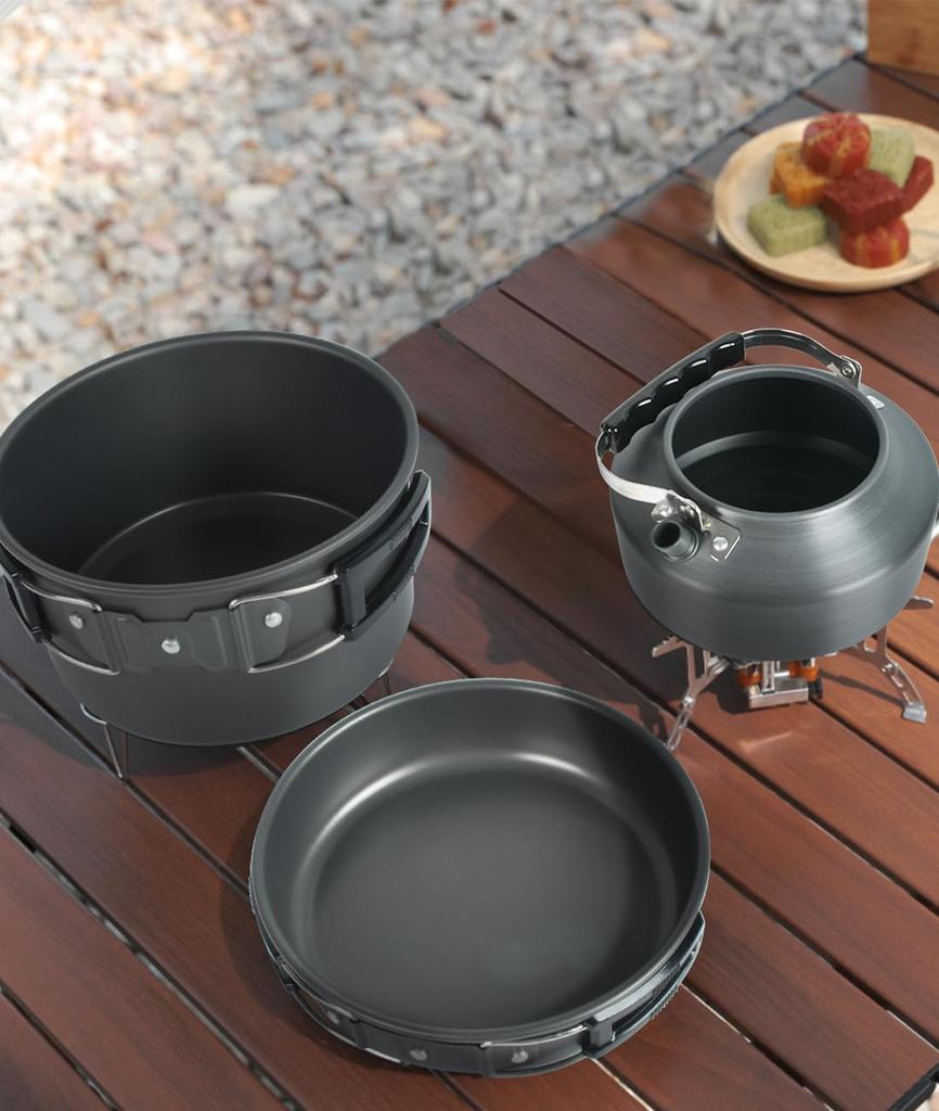 CCYCCL Набор для кемпинга, походное снаряжение, горшок для скалолазания, алюминиевый чайник для кемпинга, кухонная утварь для отдыха на природе, сковорода, товары для предотвращения стихийных бедствий