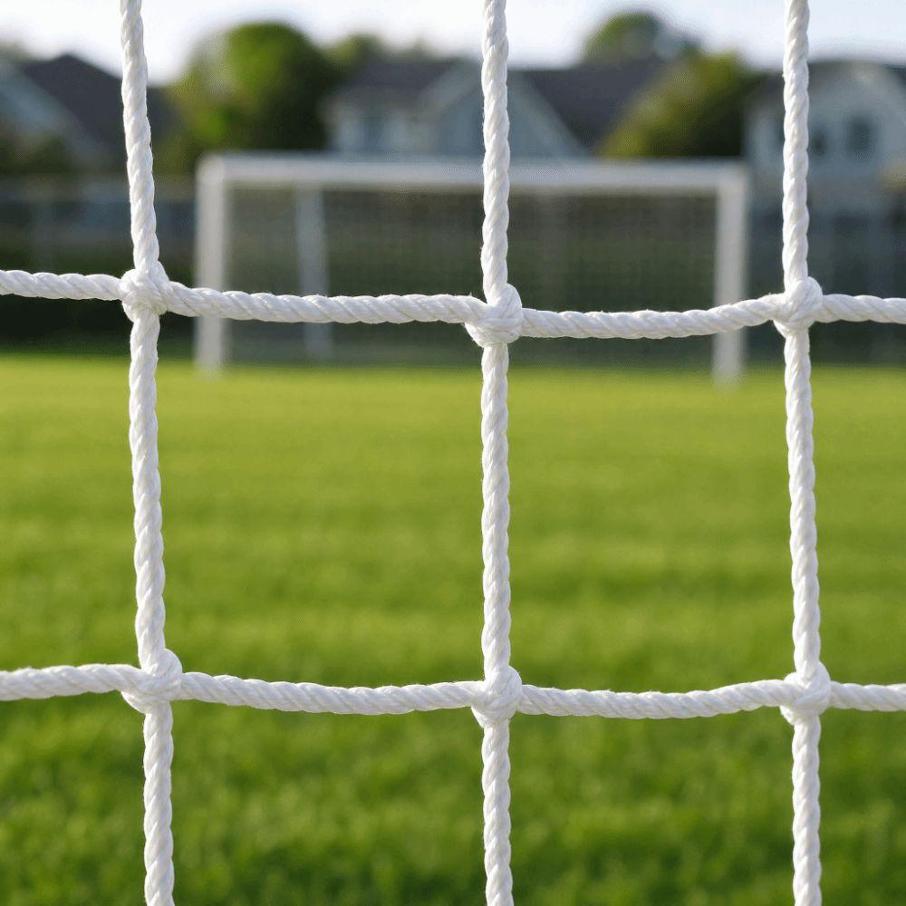 Square Mesh Replacement Soccer Net White Football Goal Net Soccer Goal Net Backyard Play