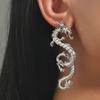 Gold/Silver Ear Stud Metal Earrings Fashion Dragon Earrings  Girl