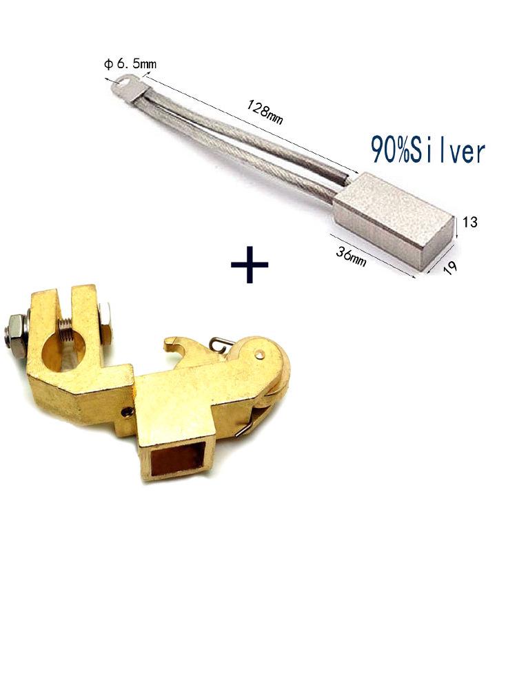 Silver Carbon Brush for Marine Stern Shaft Grounding, High Silver Graphite, Sizes: 10x20x25x30/32/35/40