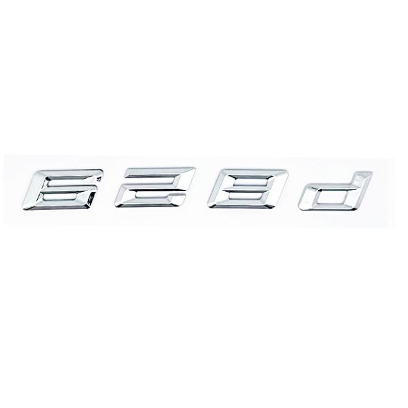 New ABS Alphanumeric Trunk Emblem for BMW 6 Series E63 E64 F06 F12 F13 - 620d 625d 628d 630d 635d 640d 645d 650d Logo Sticker