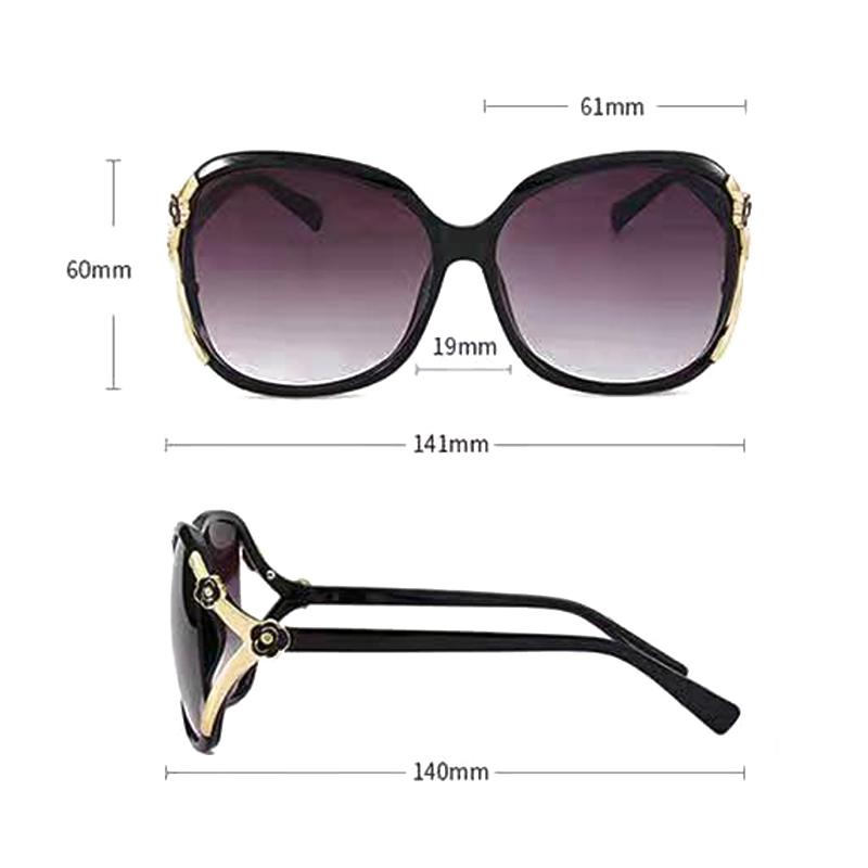Женские солнцезащитные очки Camellia Net Red Sunglasses Large Frame Glasses