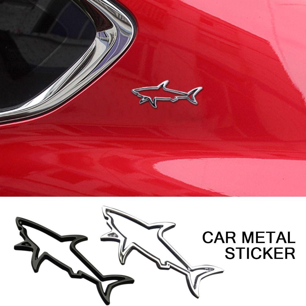 Motorcycle Automobiles Car Styling Sticker Emblem Badge Decals Hollow Shark Fish Car Decoration