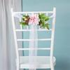 Wedding Ceremony Chair Back Flowers Elegant Wedding Chair Back Flower Embellishment Decorative Flowers for Aisle