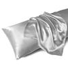 2 Pcs Satin Pillow Case Smooth Faux Silk Solid Color Satin Prevents Frizz Breakage Bedroom Living Room Sofa Pillowcase Pillow Cover