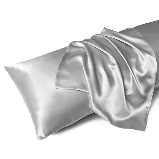 2 Pcs Satin Pillow Case Smooth Faux Silk Solid Color Satin Prevents Frizz Breakage Bedroom Living Room Sofa Pillowcase Pillow Cover