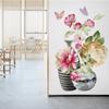 Винтажные 3D-видения ваза для цветов, наклейки на стену, домашний декор, японские съемные наклейки на стены для гостиной, спальни, крыльца, фон