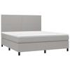 Sommier à lattes avec matelas - 160x200 cm - Gris clair - LED colorée - 2 places