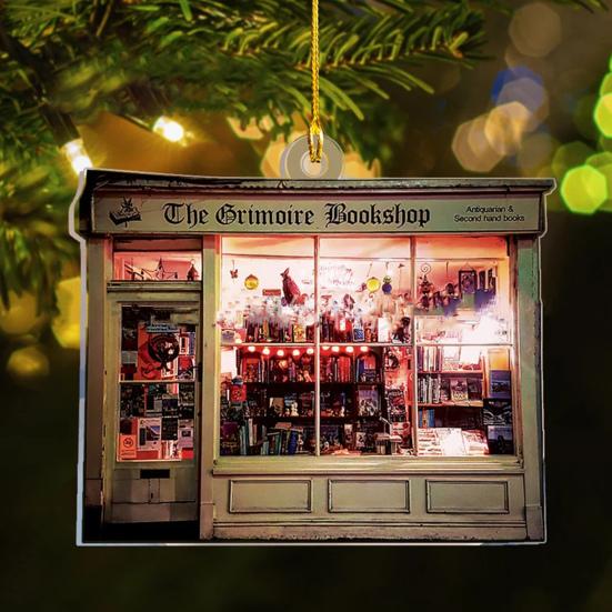 8 шт. Рождественский книжный магазин Украшение для рождественской елки 2D Плоский акриловый книжный магазин Декор