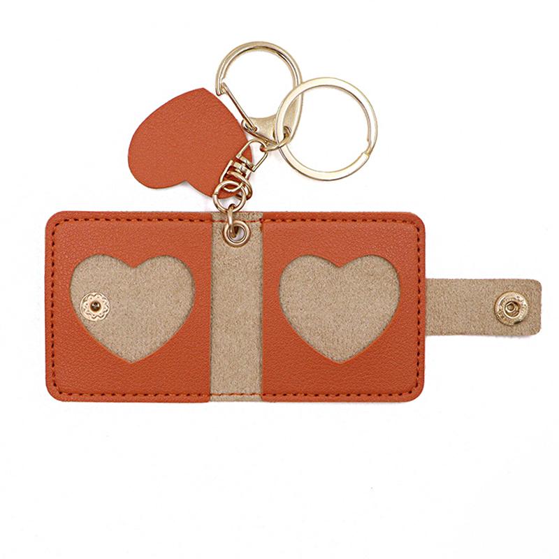 1 шт. Подвески для сумки Памятный фотоальбом Сделай сам Складные кармашки из искусственной кожи Хранение Мини-фотоальбом Милый брелок Портативный Многоцветный