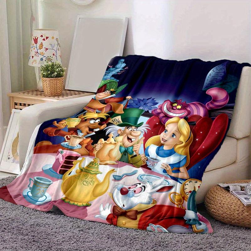 1pc, Wonderland Adventure Blanket, Perfect for All Seasons, Soft Flannel Throw Blanket, Versatile & Cozy for Bedroom, Living Room, Travel, Camping, Ca