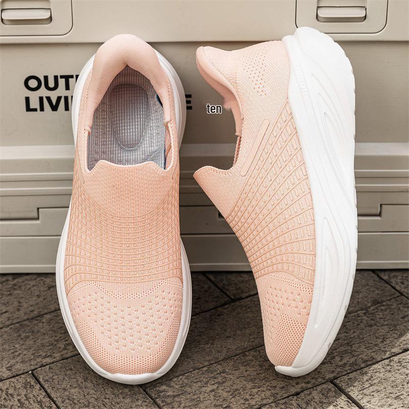 Универсальные летние спортивные слипоны из Flyknit - Удобная амортизация для мужчин и женщин