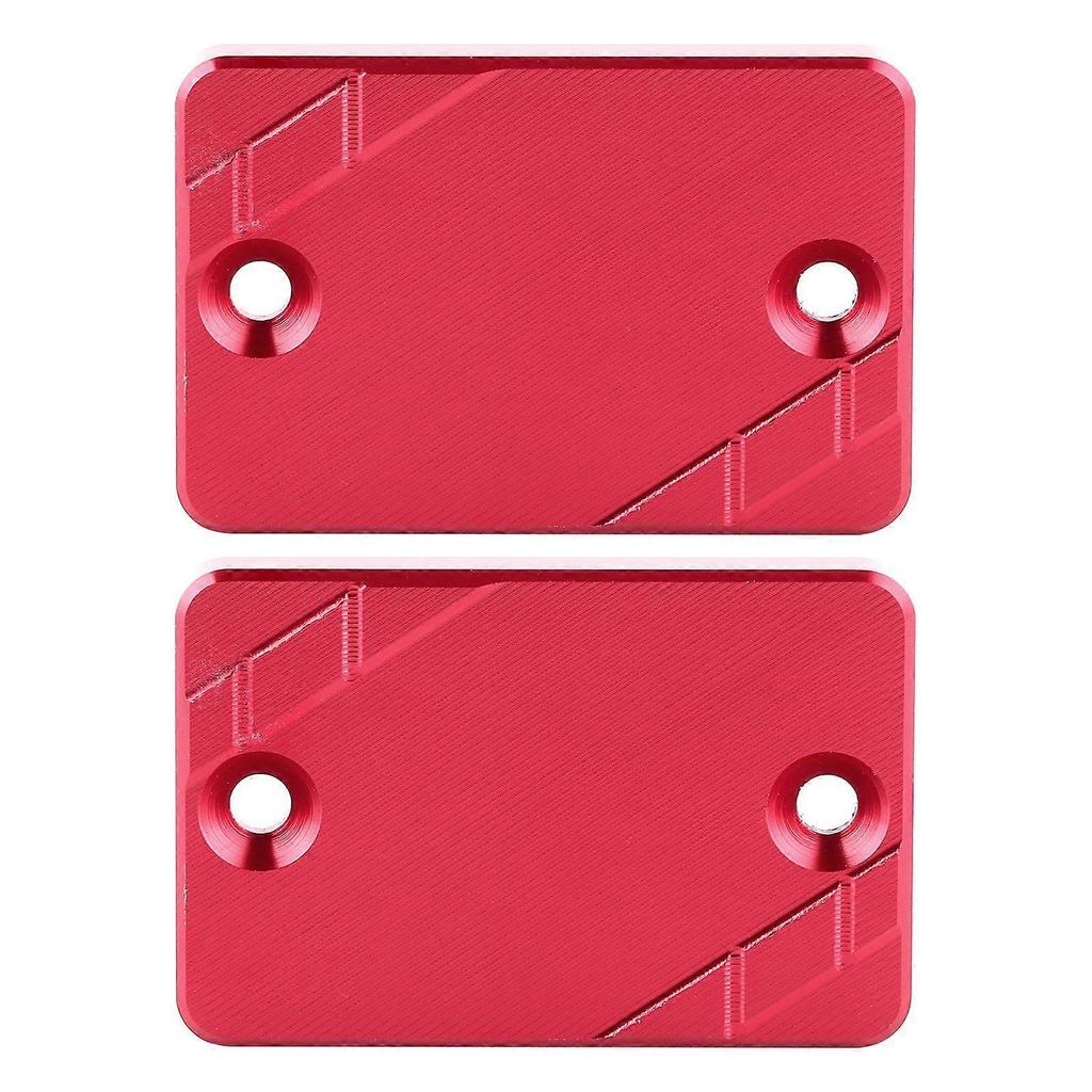 2pcs Front Rear Brake Fluid Reservoir Cap Cover Fit for Honda CB300F CBR500R CB500F CB500XRed