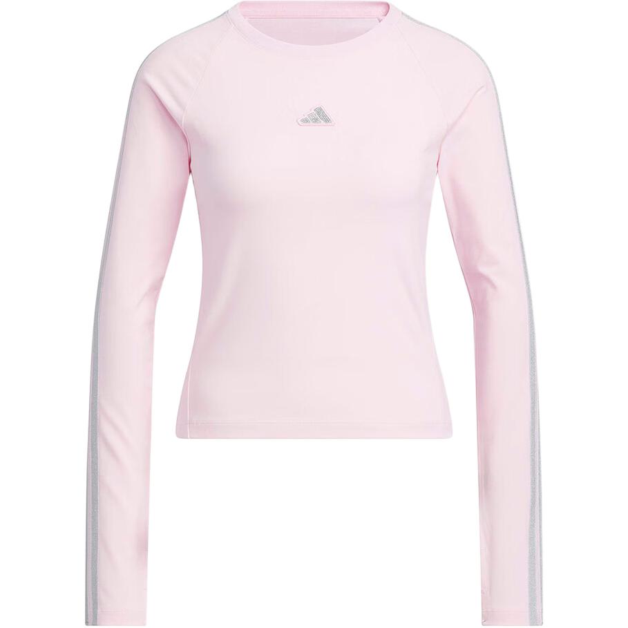adidas Женская футболка с длинным рукавом и круглым вырезом с тремя полосками KS0029