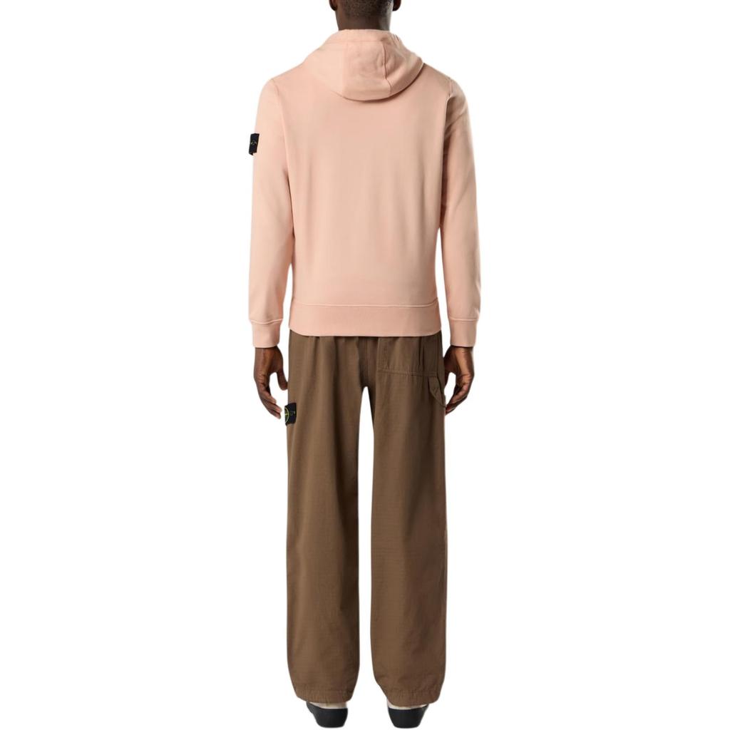 STONE ISLAND Ss26 Органический хлопковый флис Обычный крой Толстовка на молнии с капюшоном Мужская толстовка L1S156100061S0051-V008E