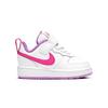 Nike Court Borough 2 Synthetic Leather Low top Toddler Shoes White Pink Purple Infant And Toddler Baby BQ5453-111